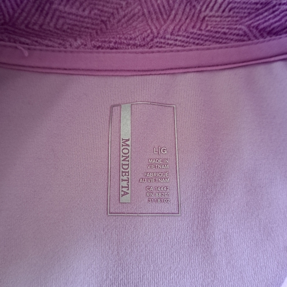 Mondetta Active Jacket Full Zip Stretch Performance Top Large Pink Print - Picture 10 of 14